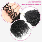 ISEE HAIR Human Hair Crochet Extensions Miracle Knots Pre-Separated 50g/Pack – Knotless Boho Braids, 4-5 Packs for Full Head, Multiple Curly & Wave Textures#HairTok #HairTutorial #HairStyles