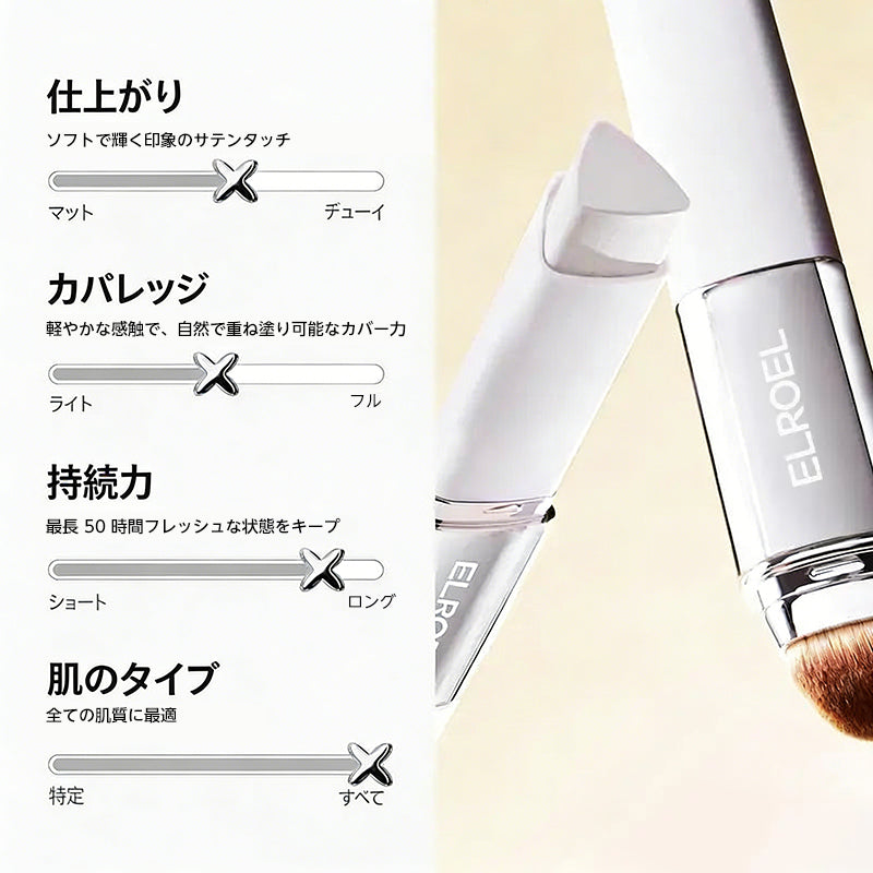 🎉1+1🎉ELROEL BLANC カバークリームスティック V - コラーゲンカプセル配合のカラーチェンジファンデーションスティック(0.45 oz)