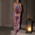 🌸Spring Specials💐 Ombre Strapless Pleated Evening Dress